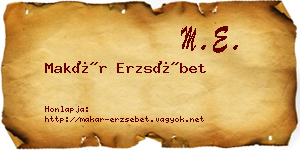Makár Erzsébet névjegykártya